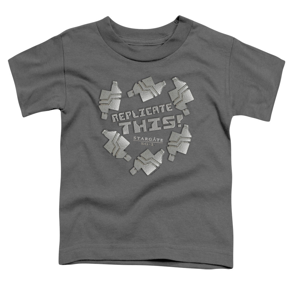 STARGATE SG1 : REPLICATE THIS TODDLER SHORT SLEEVE CHARCOAL XL (5T)