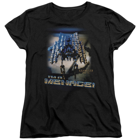 STARGATE SG1 : MENACE S\S WOMENS TEE BLACK 2X