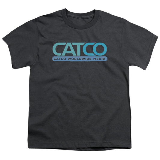 SUPERGIRL : CATCO LOGO S\S YOUTH 18\1 Charcoal SM