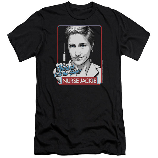 NURSE JACKIE : NURSES CALL THE SHOTS PREMIUM CANVAS ADULT SLIM FIT 30\1 BLACK 2X