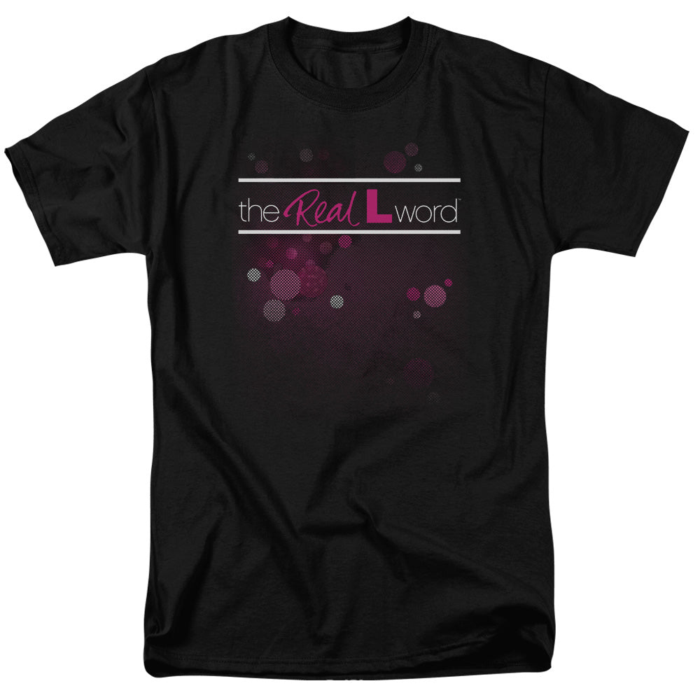 REAL L WORD : FLASHY LOGO S\S ADULT 18\1 BLACK LG