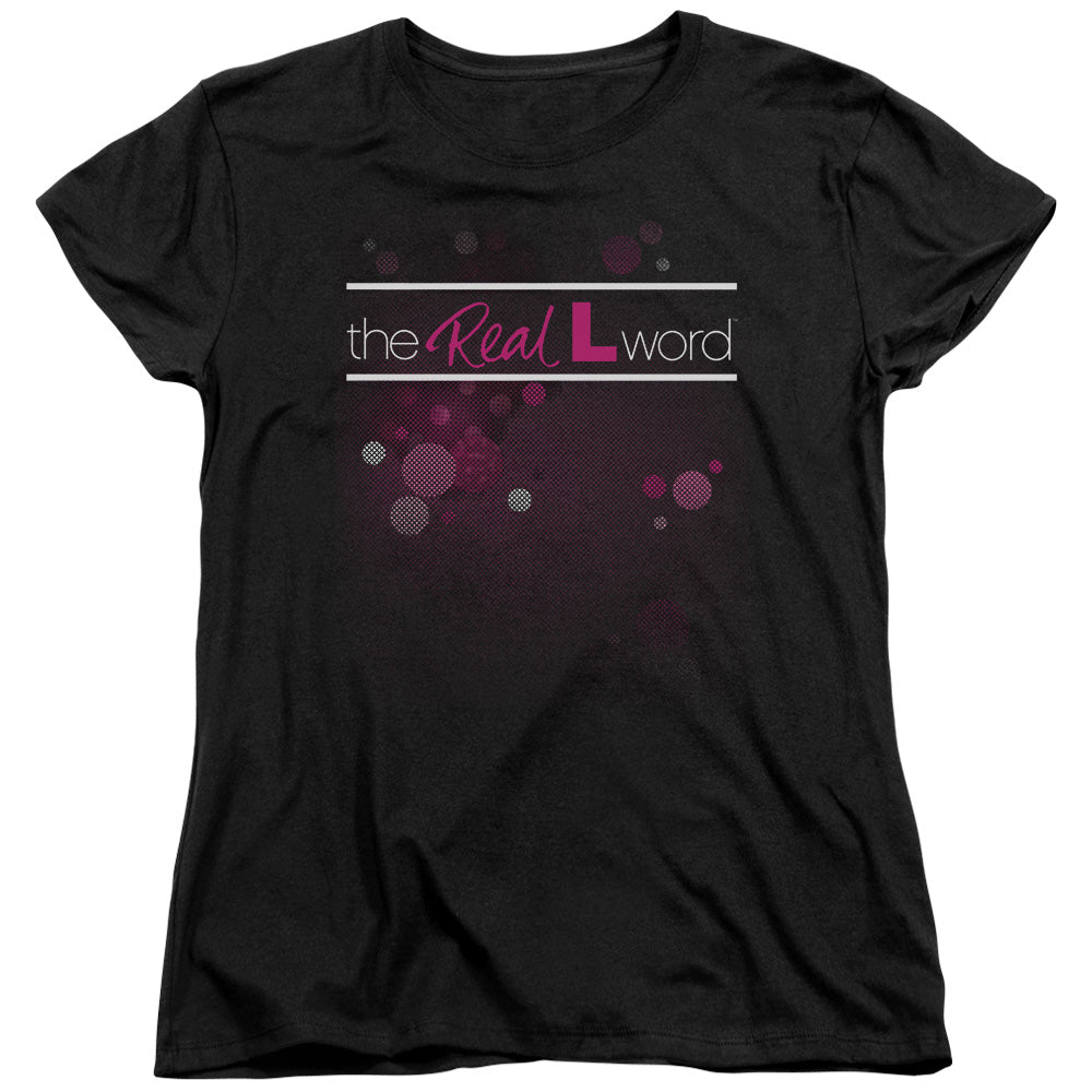 REAL L WORD : FLASHY LOGO S\S WOMENS TEE BLACK 2X