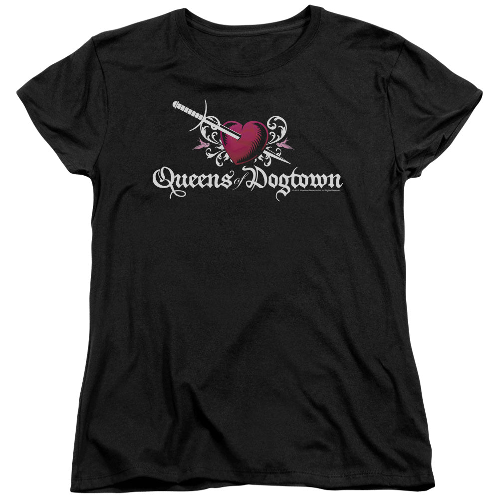 CALIFORNICATION : QUEENS OF DOGTOWN S\S WOMENS TEE BLACK SM