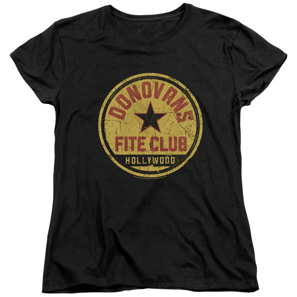 RAY DONOVAN : FITE CLUB S\S WOMENS TEE Black MD