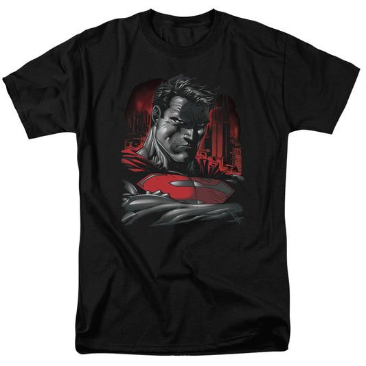 SUPERMAN : MAN OF STEEL S\S ADULT 18\1 BLACK 2X