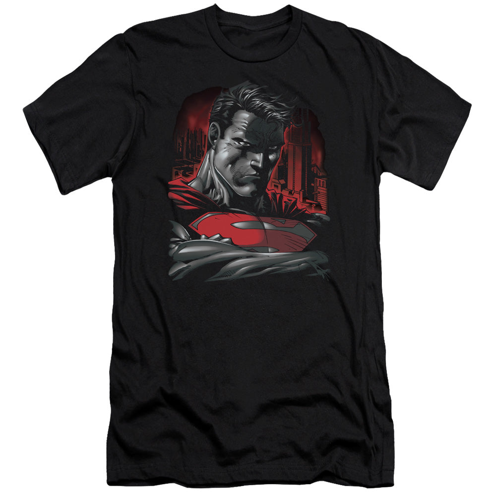 SUPERMAN : MAN OF STEEL PREMIUM CANVAS ADULT SLIM FIT 30\1 BLACK 2X