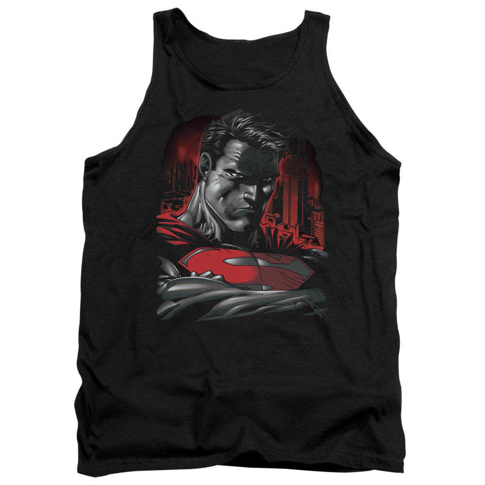 SUPERMAN : MAN OF STEEL ADULT TANK BLACK 2X