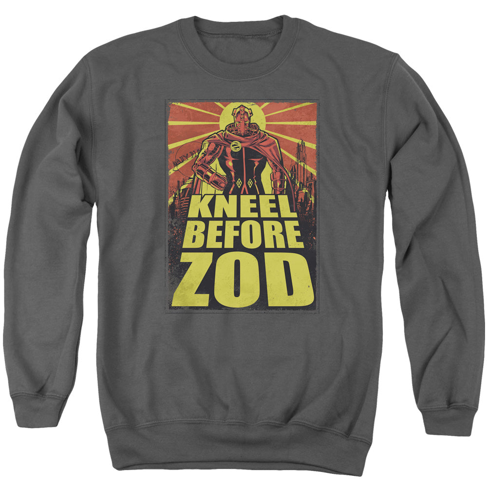 SUPERMAN : ZOD POSTER ADULT CREW NECK SWEATSHIRT CHARCOAL 2X