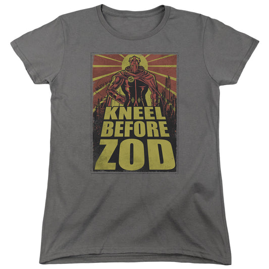 SUPERMAN : ZOD POSTER WOMENS SHORT SLEEVE CHARCOAL 2X