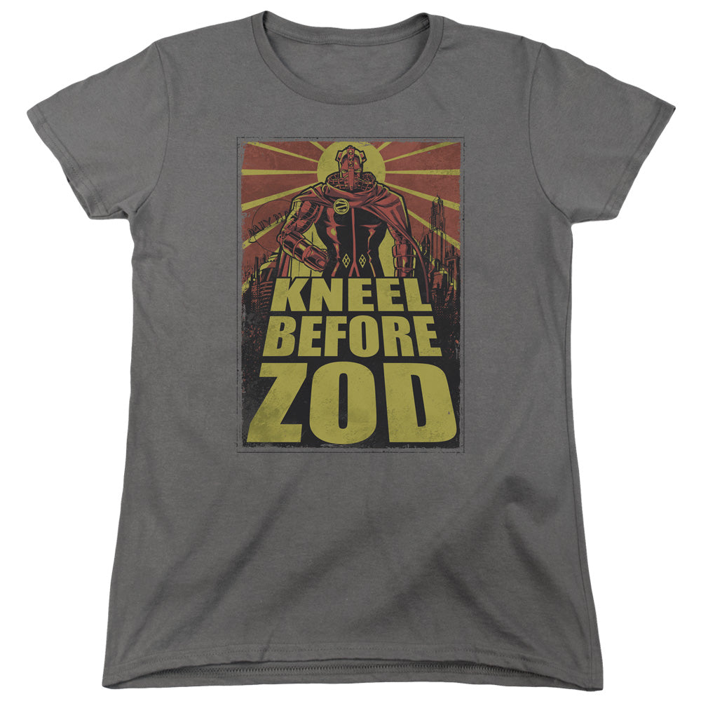 SUPERMAN : ZOD POSTER WOMENS SHORT SLEEVE CHARCOAL SM