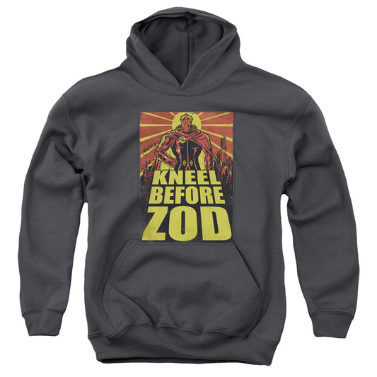 SUPERMAN : ZOD POSTER YOUTH PULL OVER HOODIE CHARCOAL LG