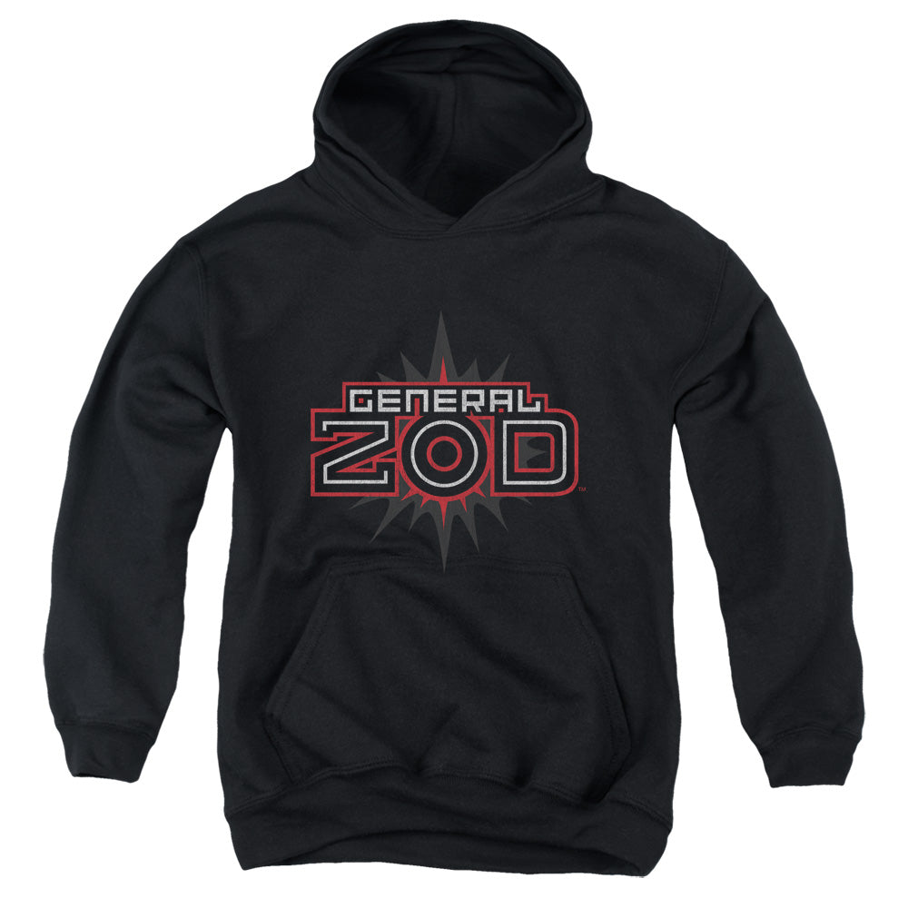 SUPERMAN : ZOD LOGO YOUTH PULL OVER HOODIE BLACK LG