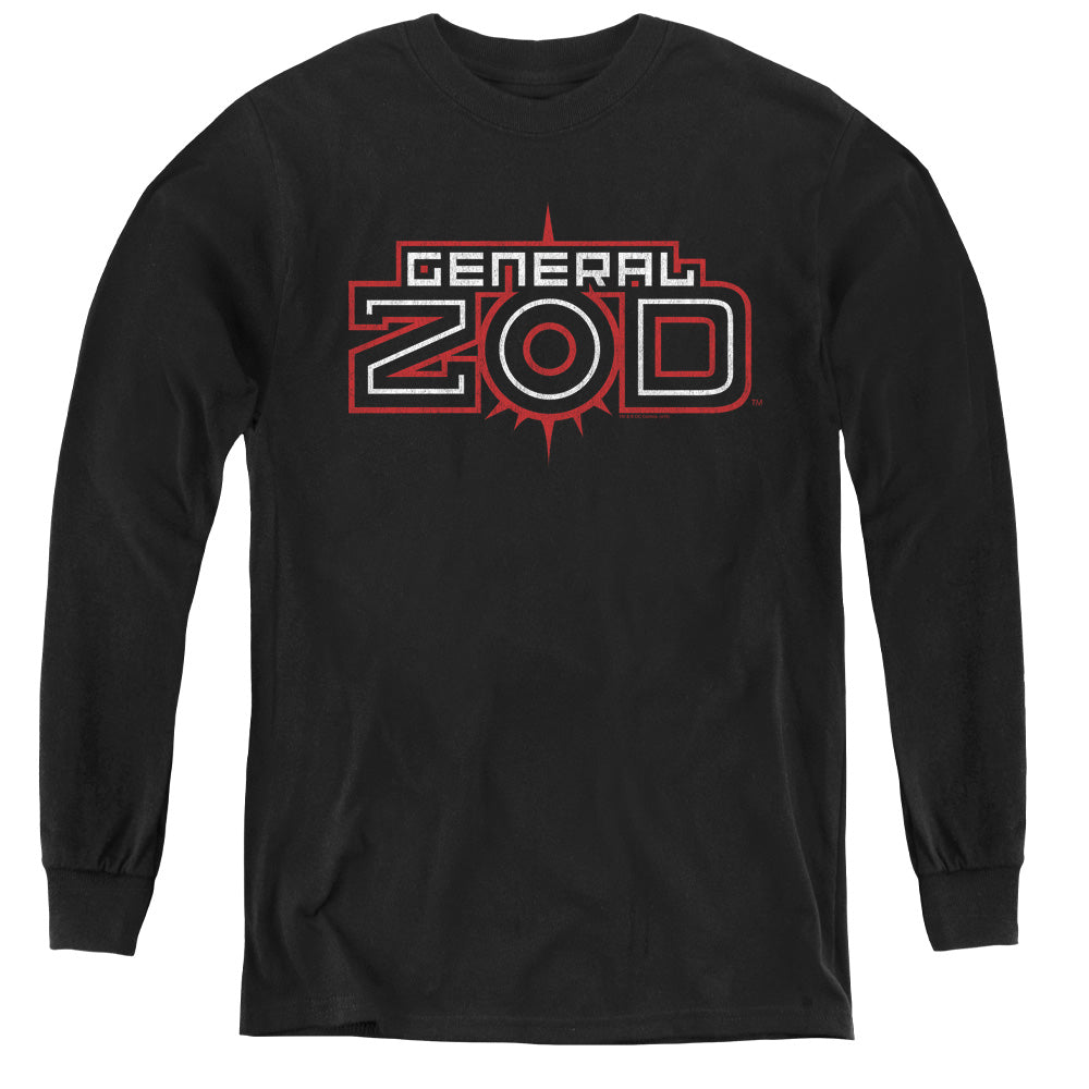 SUPERMAN : ZOD LOGO L\S YOUTH BLACK LG