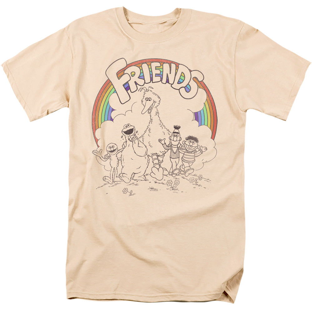 SESAME STREET : FRIENDS S\S ADULT 18\1 Cream 2X