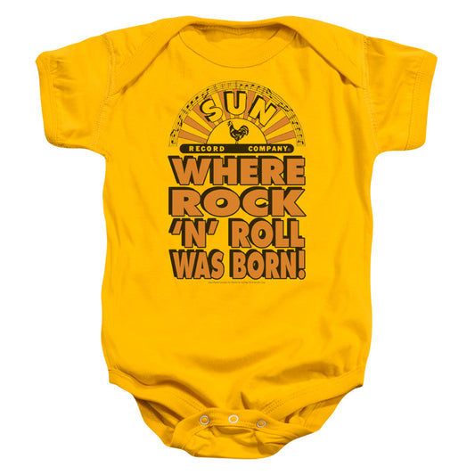 SUN RECORDS : WHERE ROCK WAS BORN INFANT SNAPSUIT GOLD LG (18 Mo)
