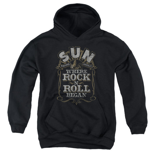 SUN RECORDS : WHERE ROCK BEGAN YOUTH PULL OVER HOODIE BLACK LG
