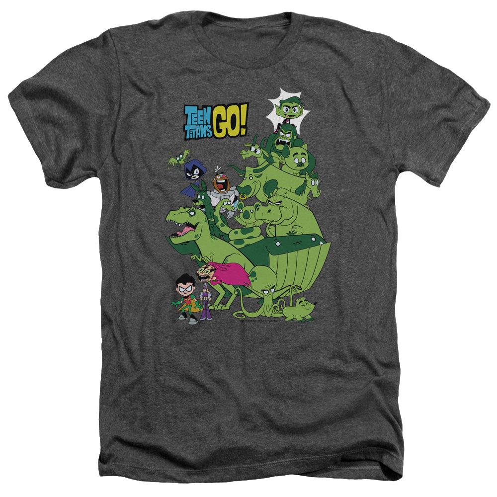 TEEN TITANS GO : BEAST BOY STACK ADULT HEATHER Charcoal LG