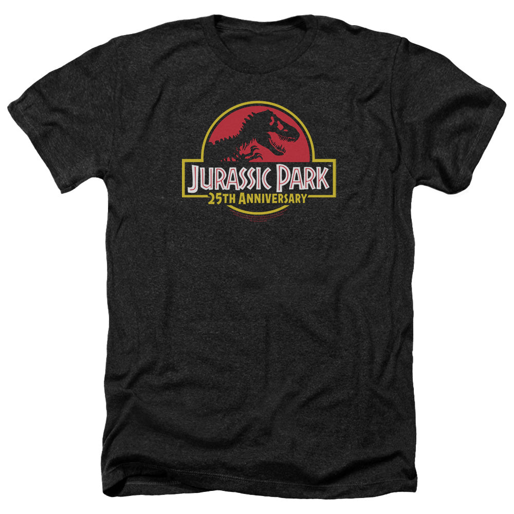 JURASSIC PARK : 25TH ANNIVERSARY LOGO ADULT HEATHER Black 2X