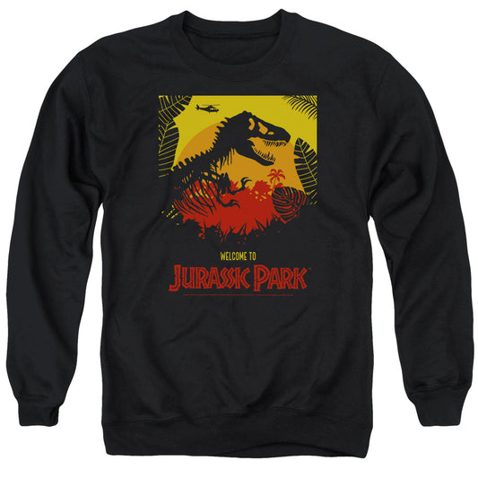 JURASSIC PARK : WELCOME TO JURASSIC PARK ADULT CREW SWEAT Black 2X