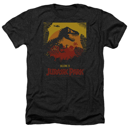 JURASSIC PARK : WELCOME TO JURASSIC PARK ADULT HEATHER Black 2X