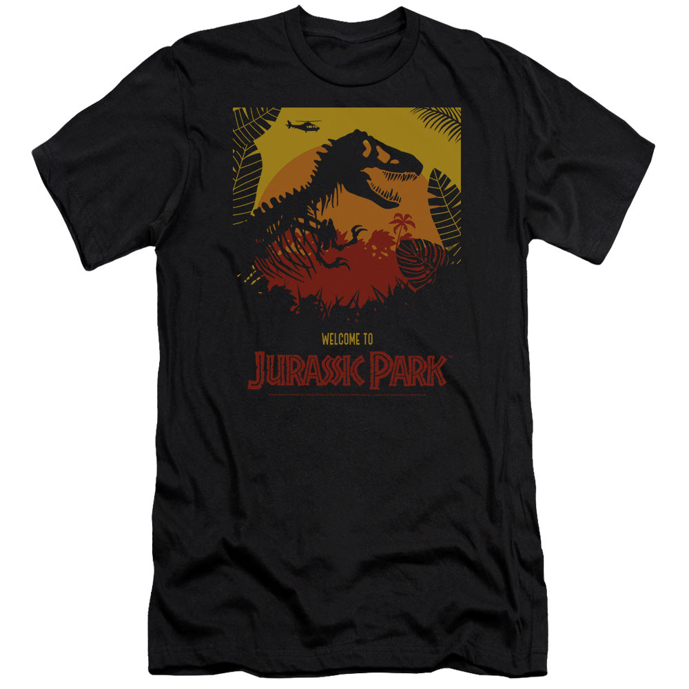 JURASSIC PARK : WELCOME TO JURASSIC PARK PREMIUM CANVAS ADULT SLIM FIT 30\1 Black 2X