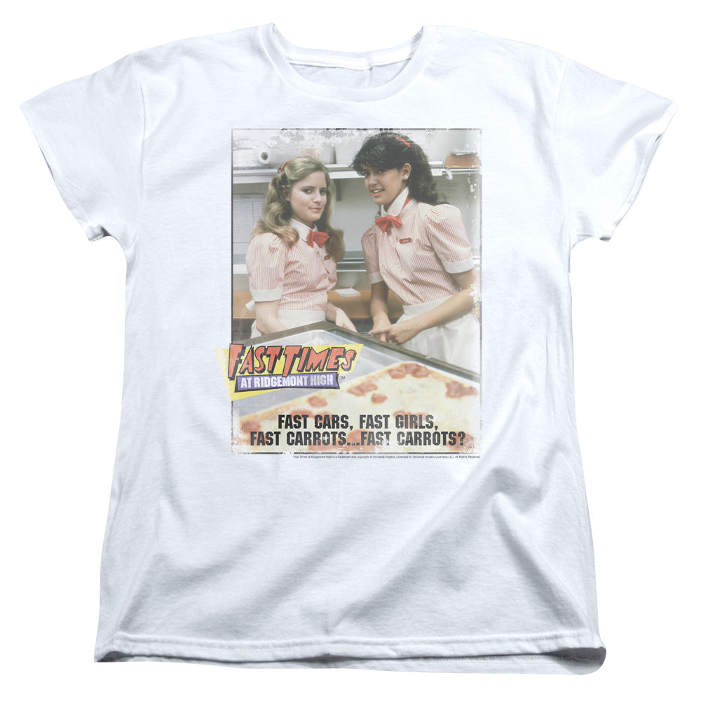 FAST TIMES RIDGEMONT HIGH : FAST CARROTS S\S WOMENS TEE WHITE SM