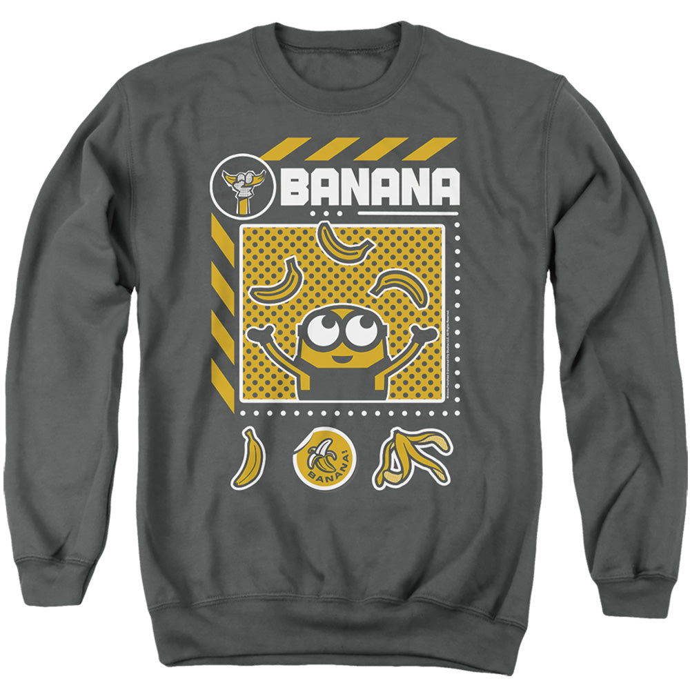 MINIONS : BANANA ICONS ADULT CREW SWEAT Charcoal 2X