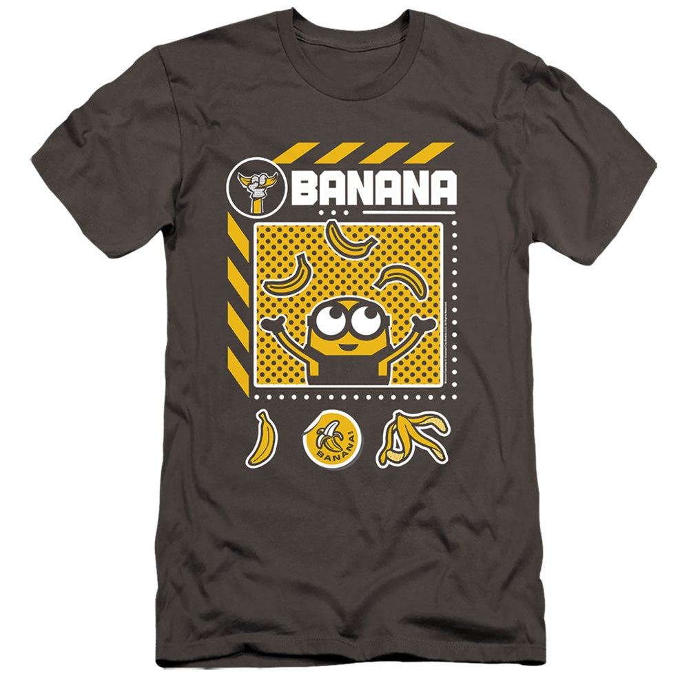 MINIONS : BANANA ICONS  PREMIUM CANVAS ADULT SLIM FIT 30\1 Charcoal 2X