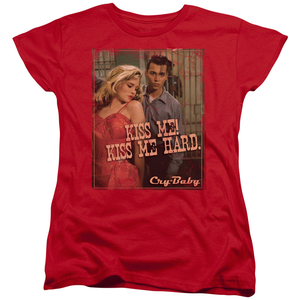 CRY BABY : KISS ME S\S WOMENS TEE RED MD