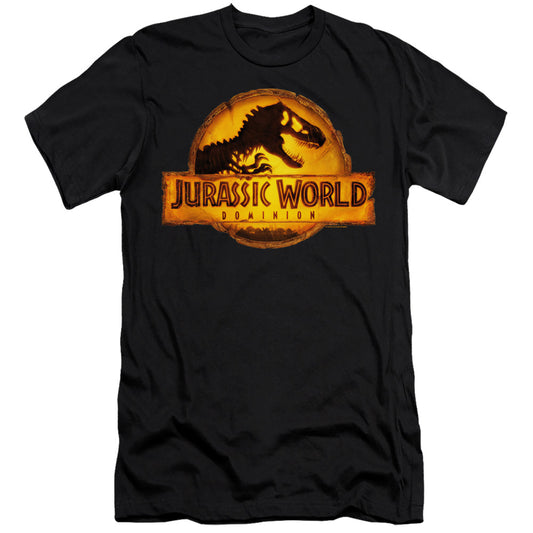 JURASSIC WORLD : RENDERED LOGO  PREMIUM CANVAS ADULT SLIM FIT 30\1 Black 2X