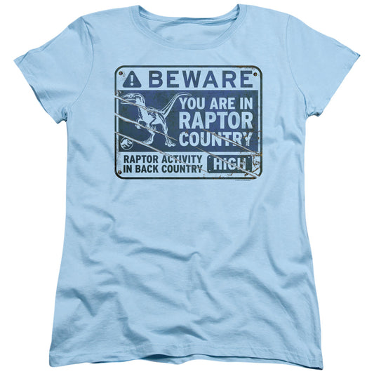 JURASSIC WORLD : RAPTOR SIGN WOMENS SHORT SLEEVE Light Blue 2X