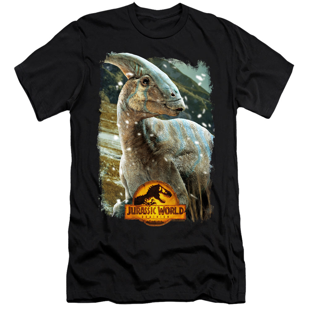 JURASSIC WORLD : PARASAUROLOPHUS BEAUTY SHOT  PREMIUM CANVAS ADULT SLIM FIT 30\1 Black 2X