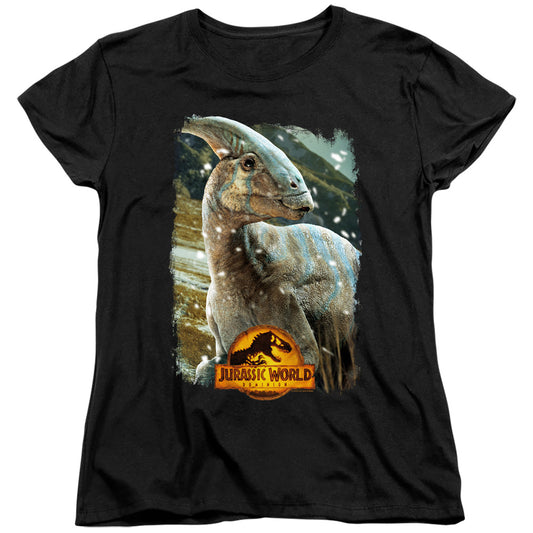 JURASSIC WORLD : PARASAUROLOPHUS BEAUTY SHOT WOMENS SHORT SLEEVE Black 2X