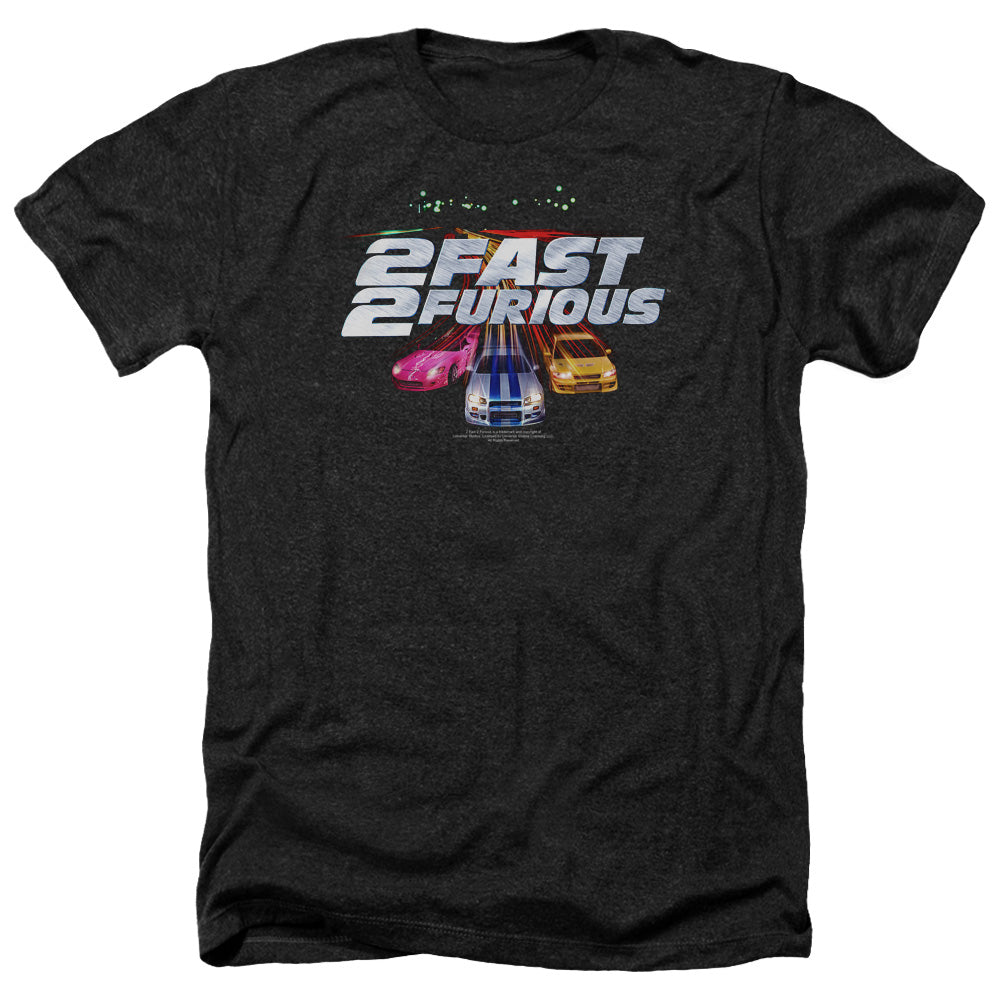 2 FAST 2 FURIOUS : LOGO ADULT HEATHER BLACK 2X