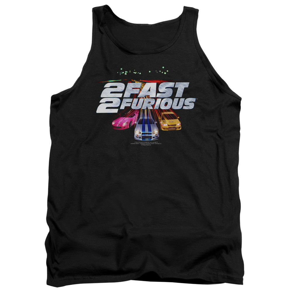 2 FAST 2 FURIOUS : LOGO ADULT TANK BLACK 2X