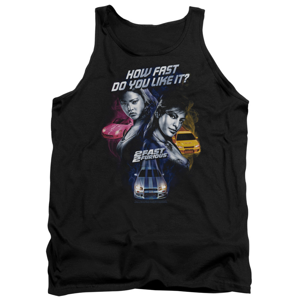 2 FAST 2 FURIOUS : FAST WOMEN ADULT TANK BLACK 2X