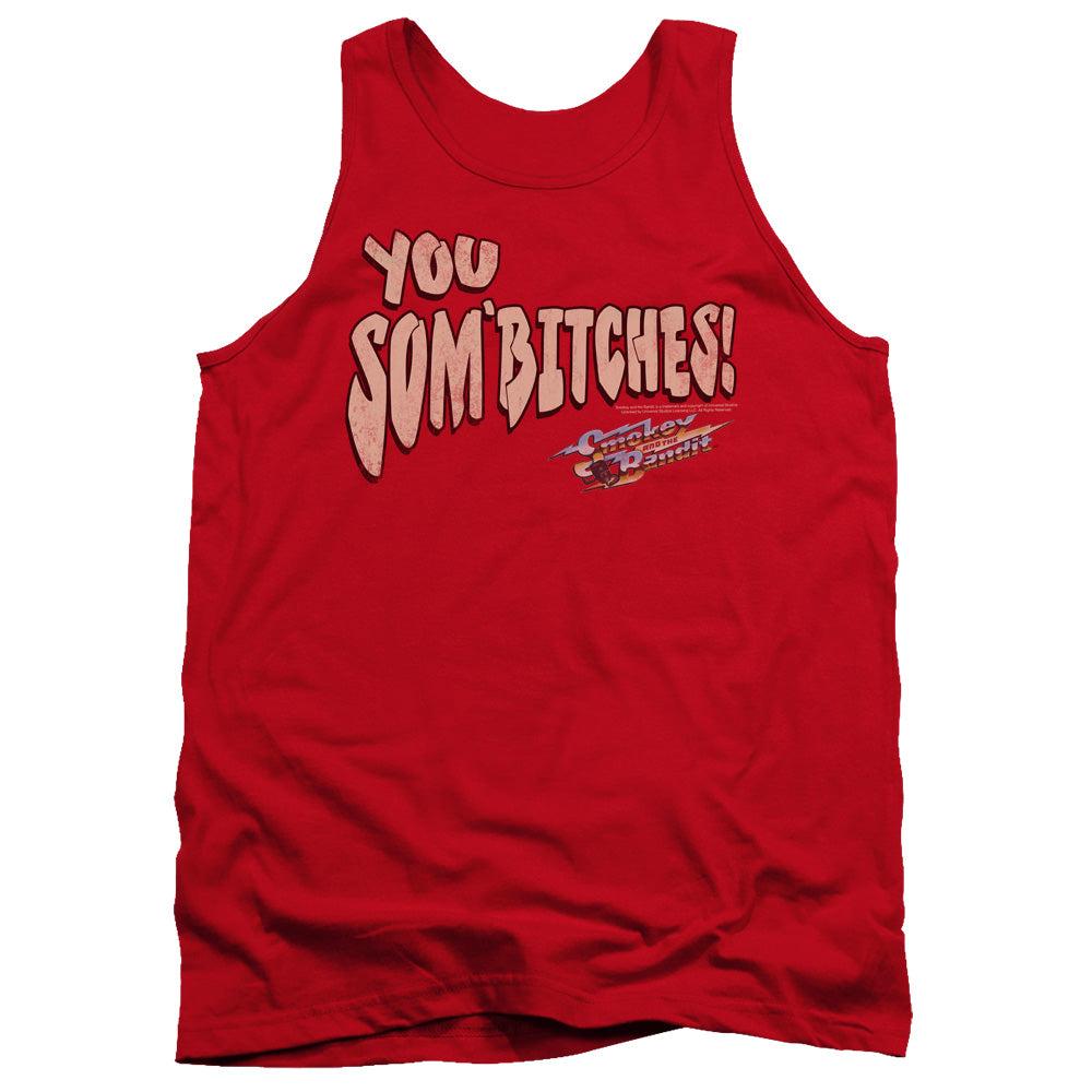 SMOKEY AND THE BANDIT : SUMBITCH ADULT TANK RED SM