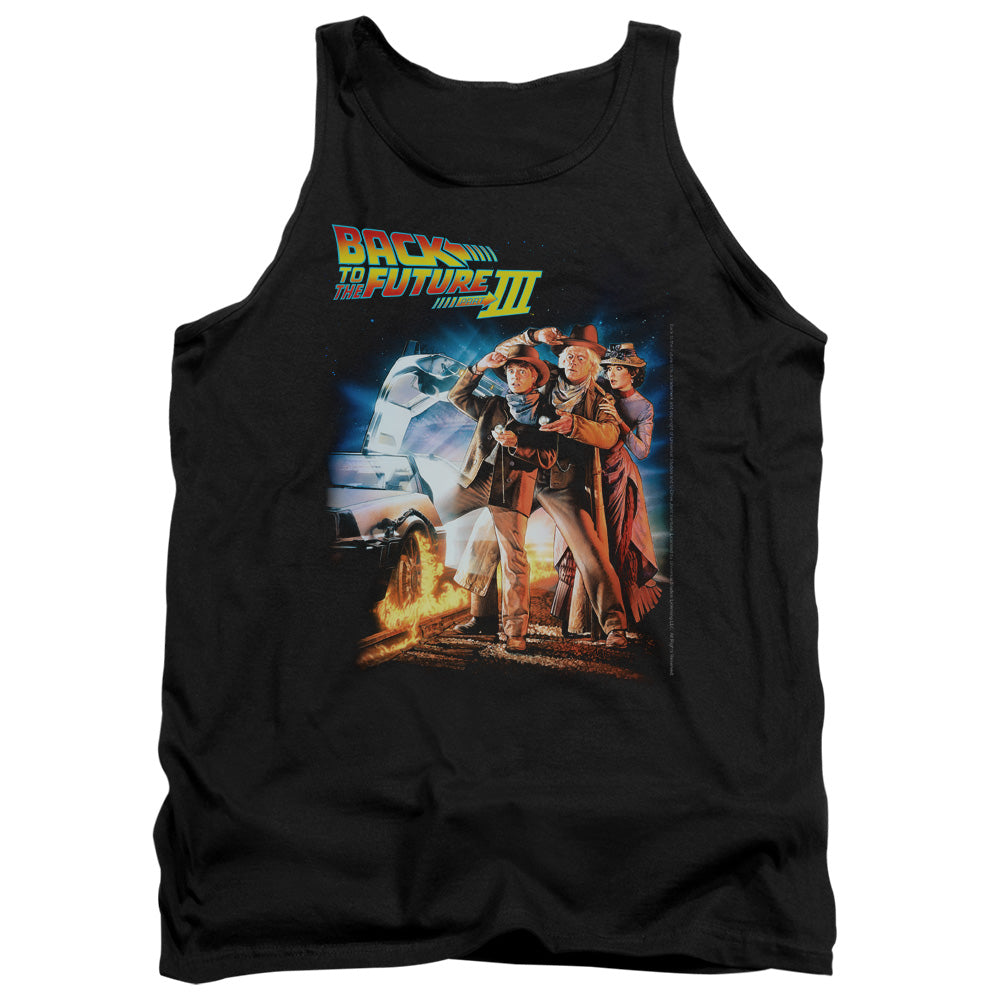 BACK TO THE FUTURE III : POSTER ADULT TANK BLACK MD