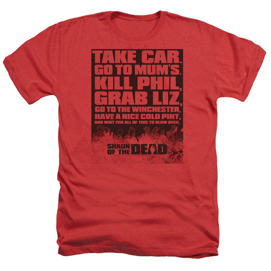 SHAUN OF THE DEAD : LIST ADULT HEATHER RED XL