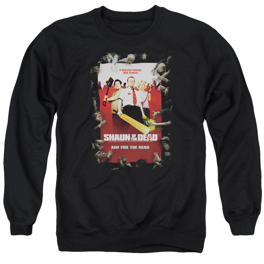 SHAUN OF THE DEAD : POSTER ADULT CREW NECK SWEATSHIRT BLACK 2X