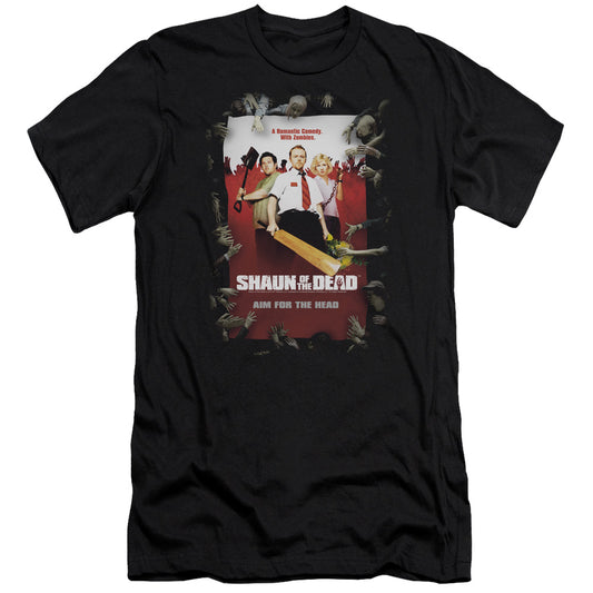 SHAUN OF THE DEAD : POSTER PREMIUM CANVAS ADULT SLIM FIT 30\1 BLACK 2X