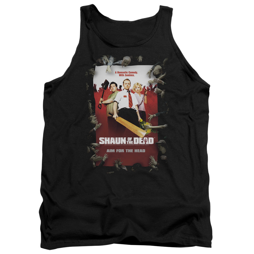 SHAUN OF THE DEAD : POSTER ADULT TANK BLACK 2X