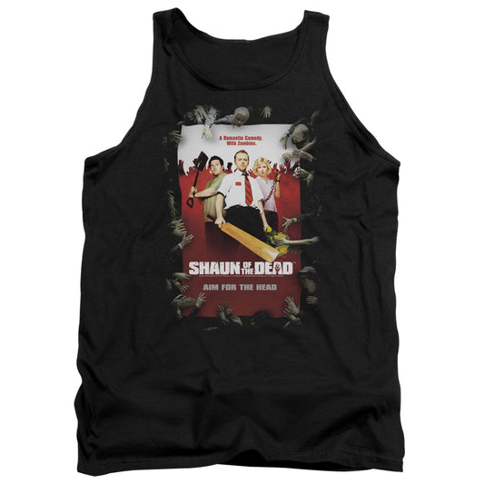 SHAUN OF THE DEAD : POSTER ADULT TANK BLACK MD