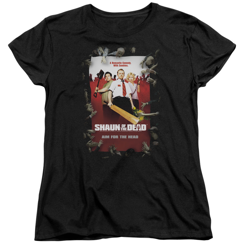 SHAUN OF THE DEAD : POSTER S\S WOMENS TEE BLACK XL