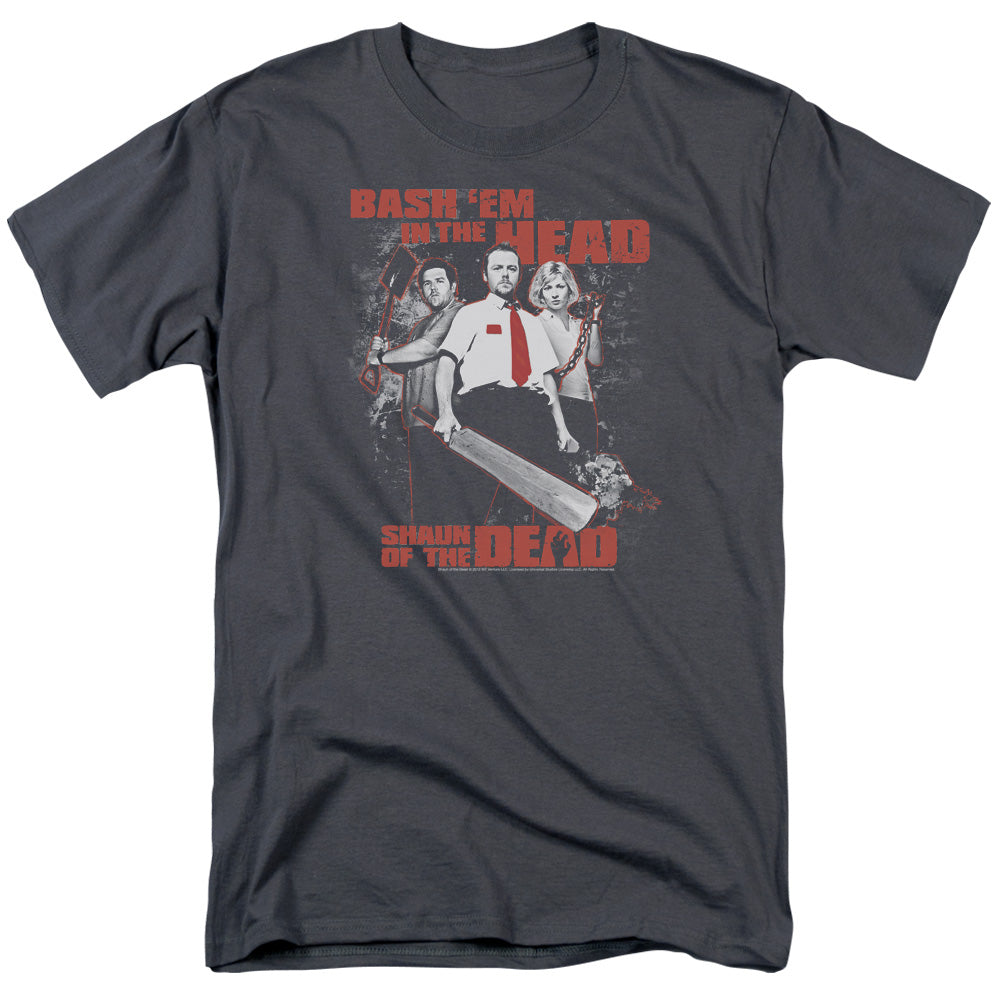 SHAUN OF THE DEAD : BASH EM S\S ADULT 18\1 CHARCOAL 2X