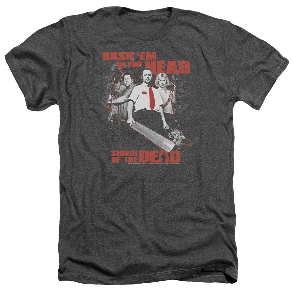 SHAUN OF THE DEAD : BASH EM ADULT HEATHER CHARCOAL LG