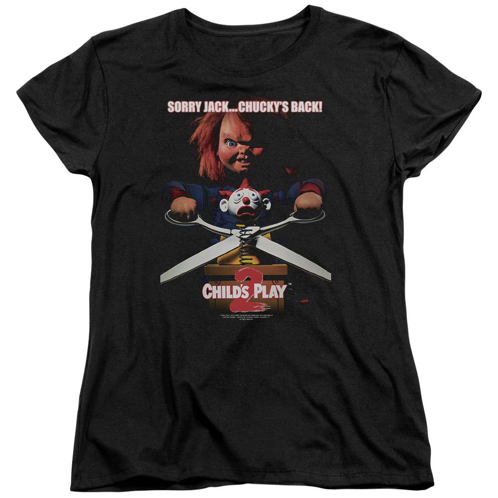 CHILD'S PLAY 2 : CHUCKY'S BACK S\S WOMENS TEE BLACK 2X