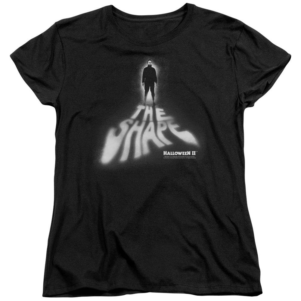 HALLOWEEN II : THE SHAPE S\S WOMENS TEE BLACK MD