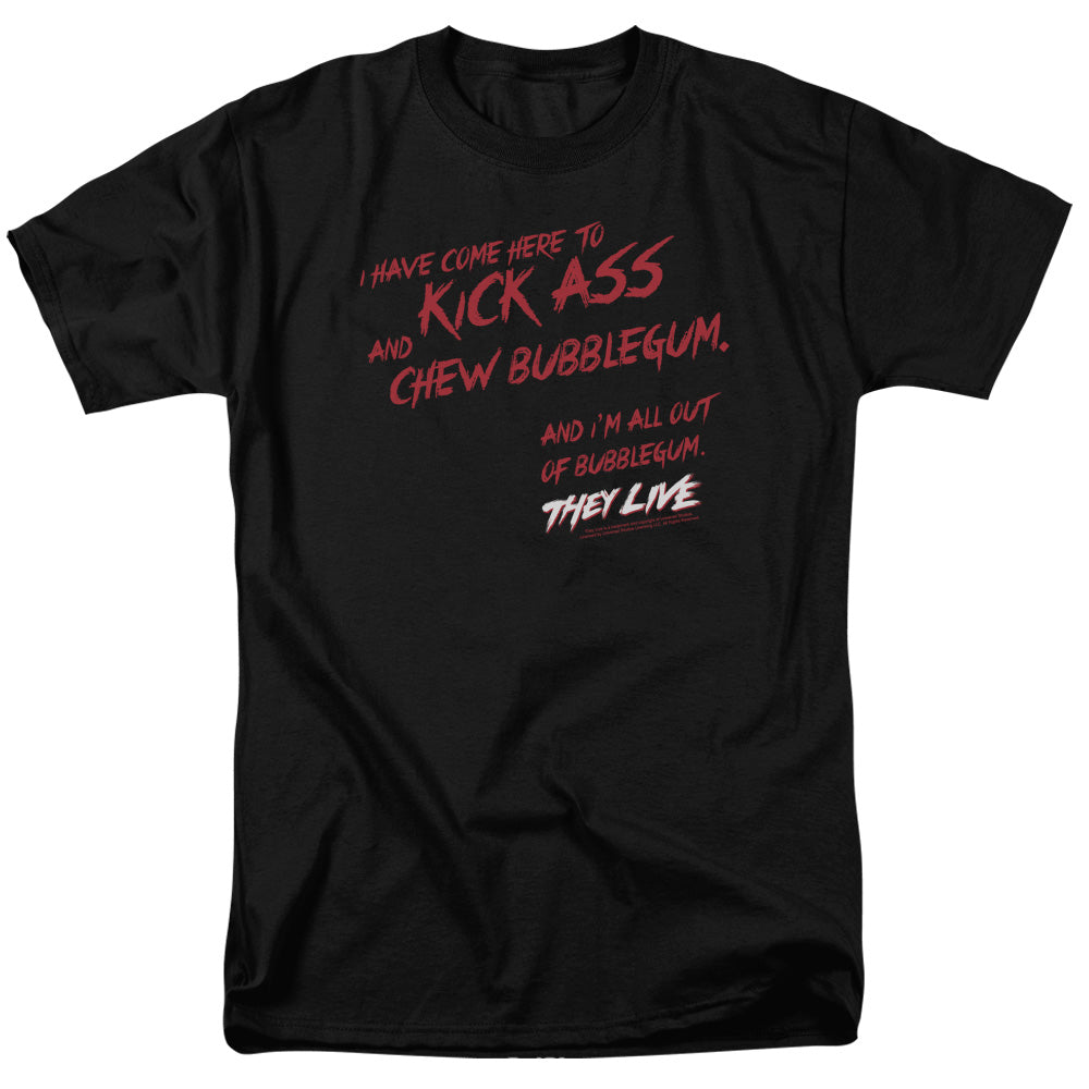 THEY LIVE : CHEW BUBBLEGUM S\S ADULT 18\1 BLACK XL