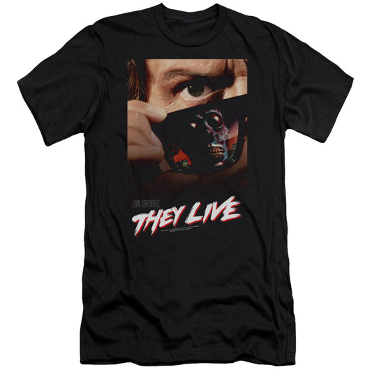 THEY LIVE : POSTER PREMIUM CANVAS ADULT SLIM FIT 30\1 BLACK XL